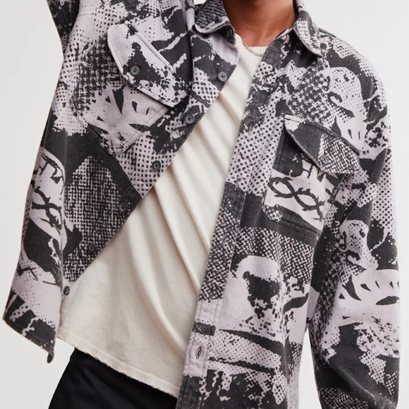 Urban Outfitters Patterned Shirt Jacket - Picture 1 of 3